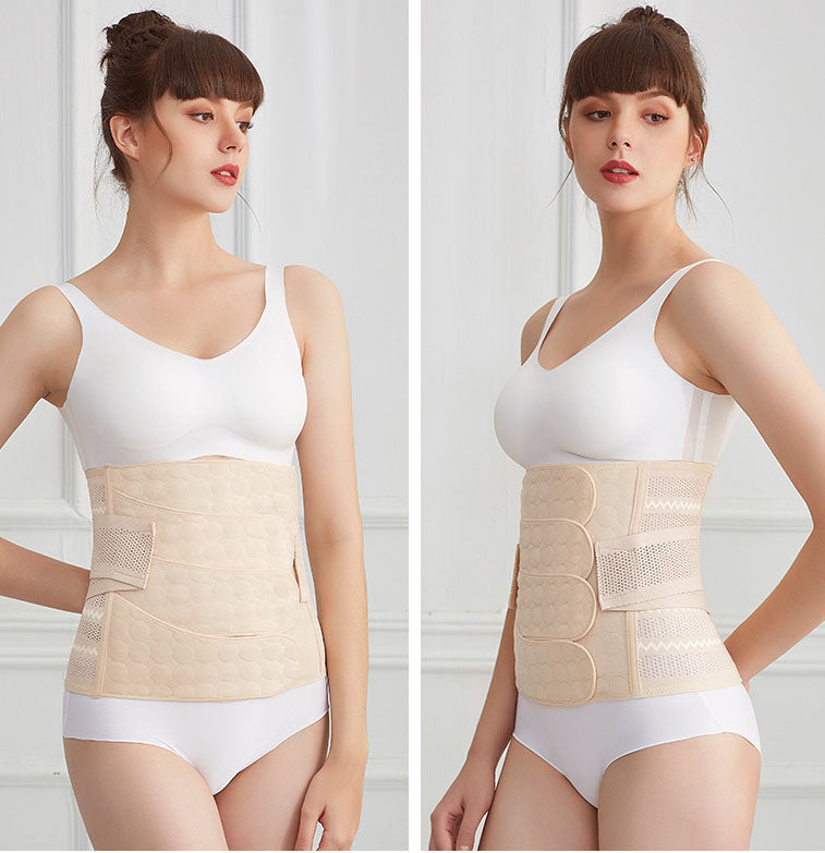 Beige Bauchbandage mit seitlichen Laschen