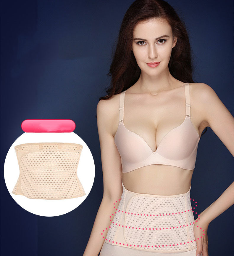 Beige, perforierte Bauchbandage
