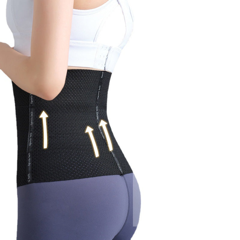 Schwarze Bauchbandage aus Mesh nach der Geburt