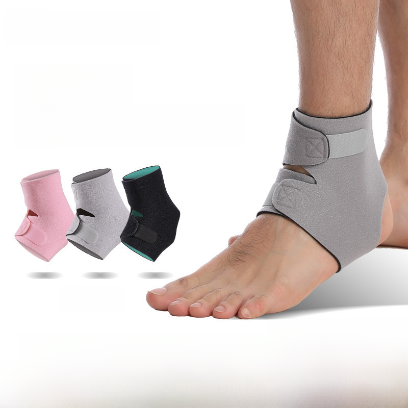 Graue Knöchelbandage mit offener Ferse