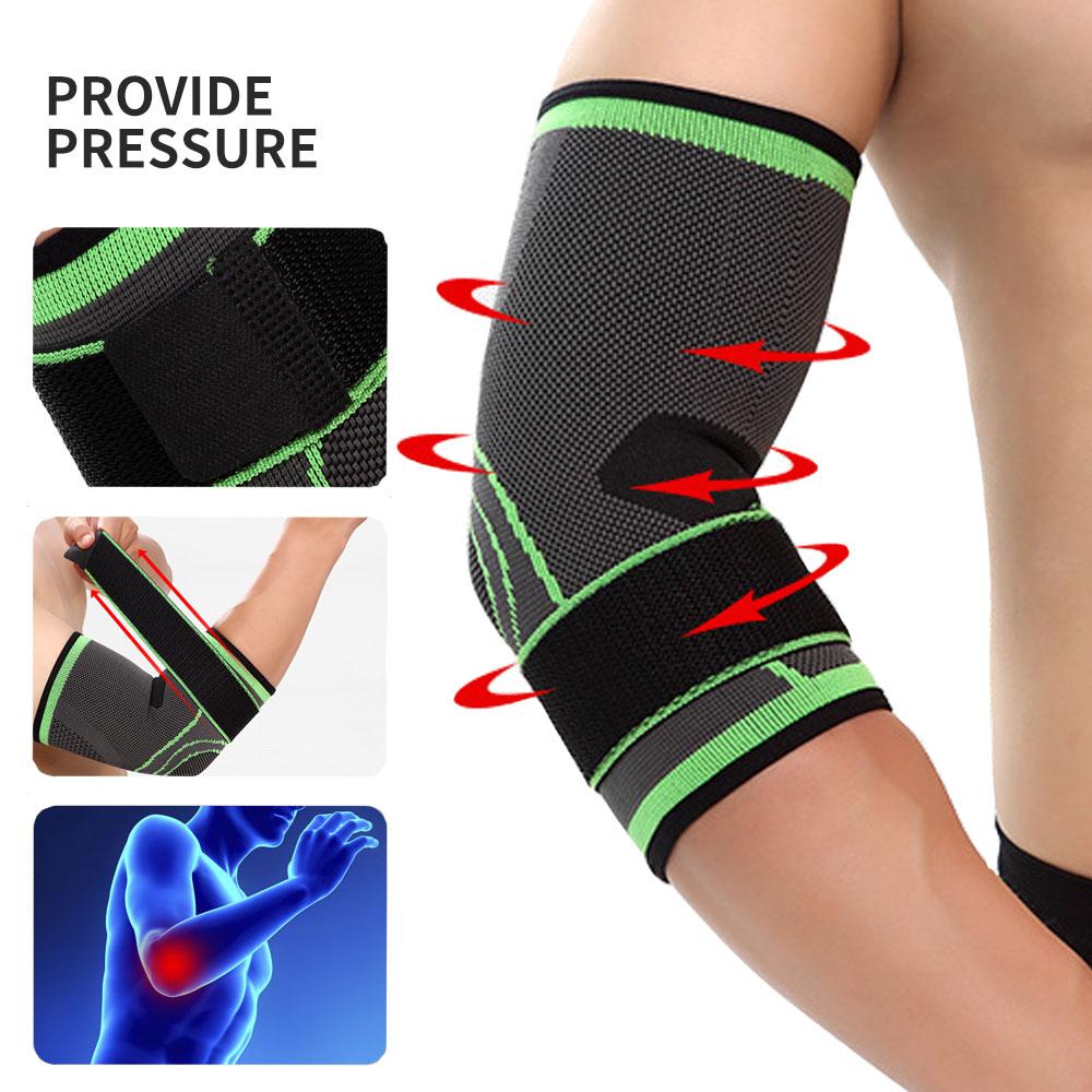 Ellenbogenschoner (2 Stücke), verstellbare Ellenbogenbandage , atmungsaktive, elastische Nylon-Ellbogen-Ärmelstütze, Kompressionswickel für Golf-Tennis-Sporttraining Frauen, Männer, Ellenbogen-Schmerzlinderung