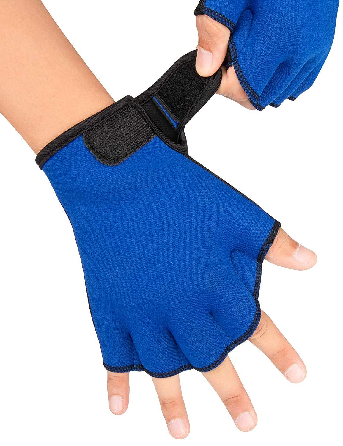 ZSZBACE Handschuhe Webbed Paddle Schwimmhandschuhe Fitness Wassergymnastik und Wasserbeständigkeitstraining - 2 Farben