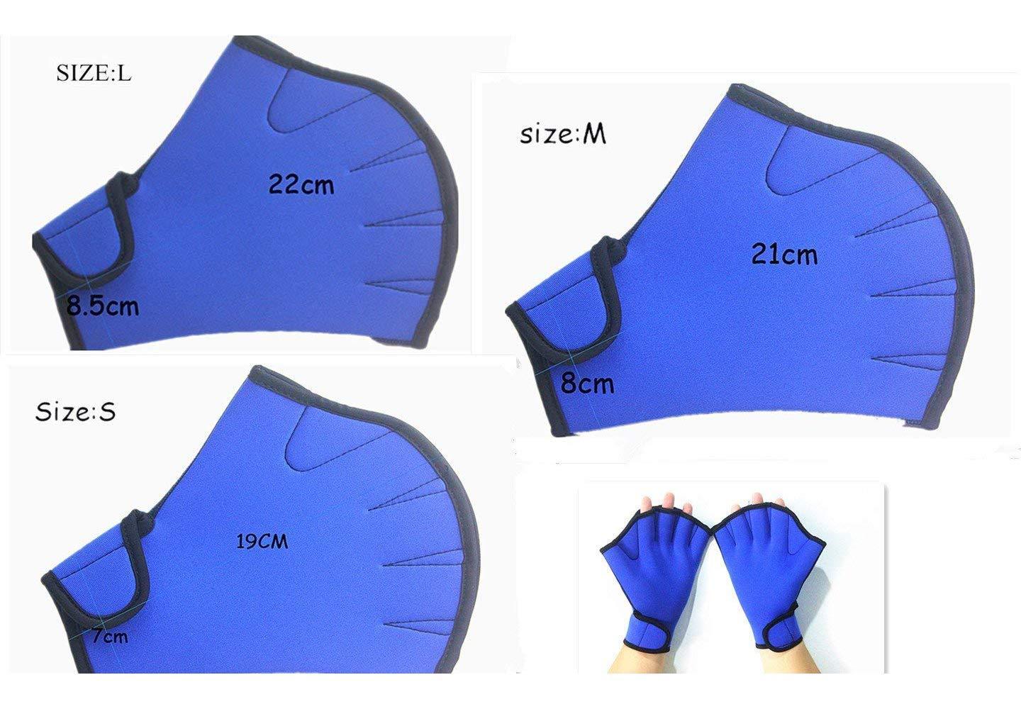 ZSZBACE Handschuhe Webbed Paddle Schwimmhandschuhe Fitness Wassergymnastik und Wasserbeständigkeitstraining - 2 Farben