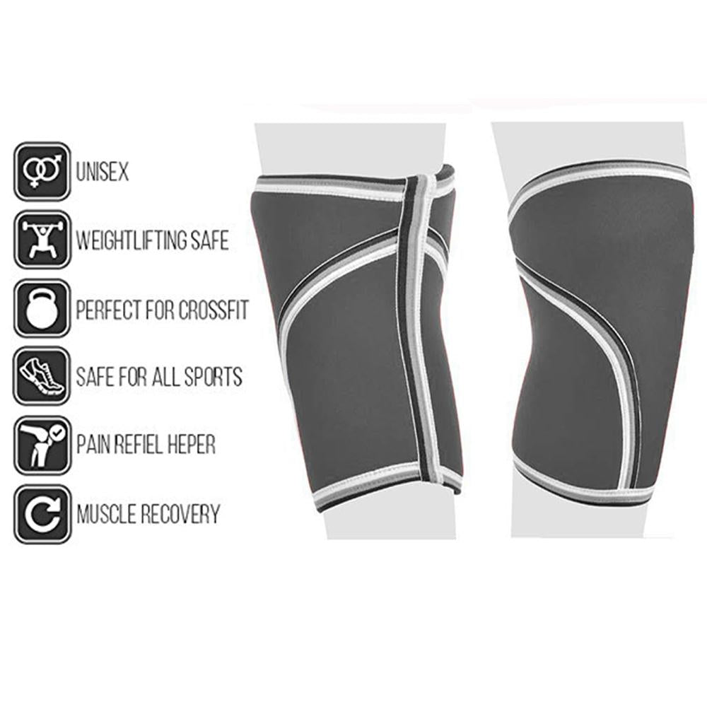 ZSZBACE Knie-Ärmel - 7 mm dicke Kompressions-Kniestütze für Gewichtheben, Powerlifting, Kniebeugen und CrossFit-Training Fitness für Frauen und Männer, 6 GRÖSSE