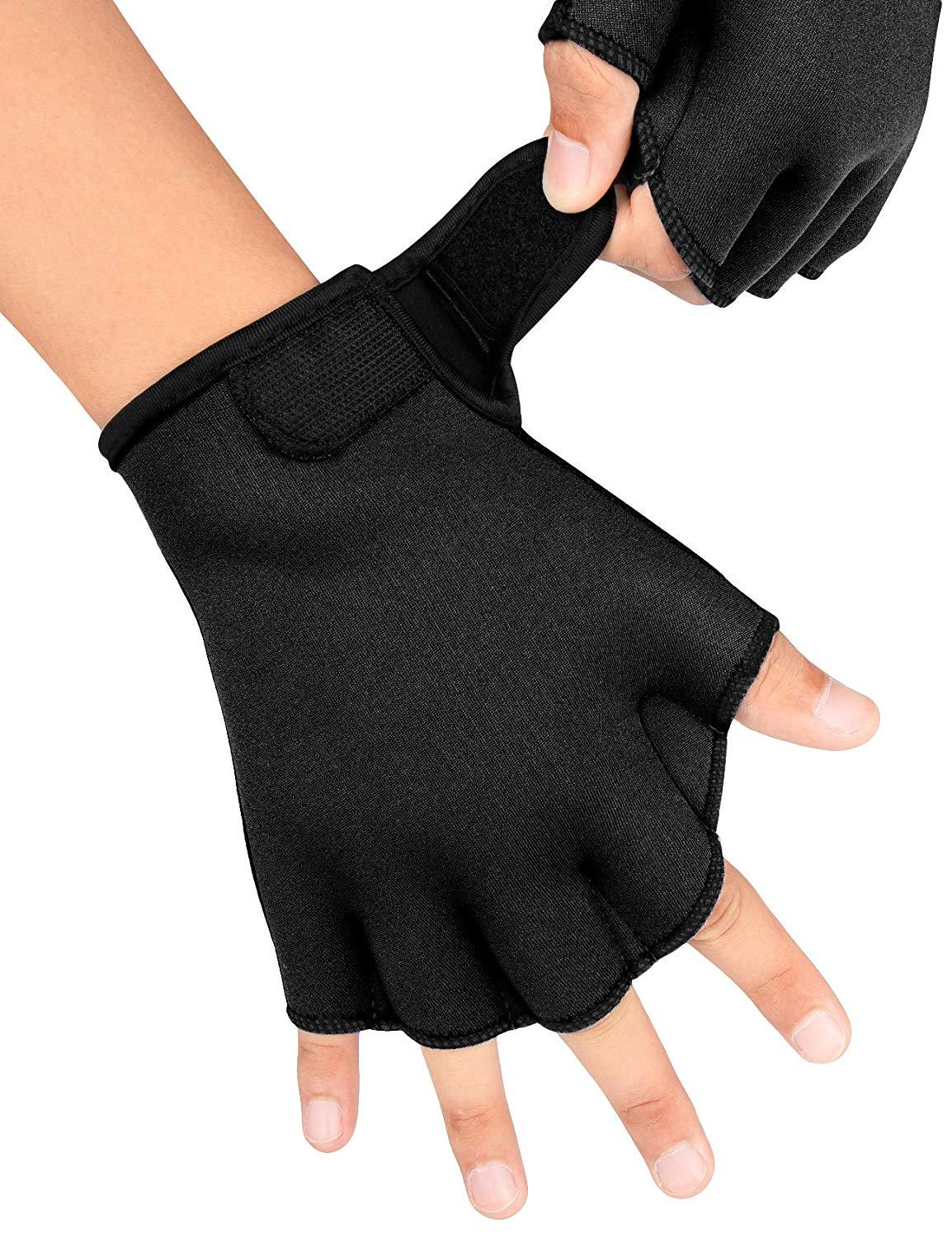 ZSZBACE Handschuhe Webbed Paddle Schwimmhandschuhe Fitness Wassergymnastik und Wasserbeständigkeitstraining - 2 Farben