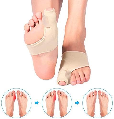 Ballenschutz, Zehentrenner hallux valgus, Bunion Glätteisen Zehengelenkschutz mit eingebautem Silikongelpad für Hallux Valgus (1 Paar)