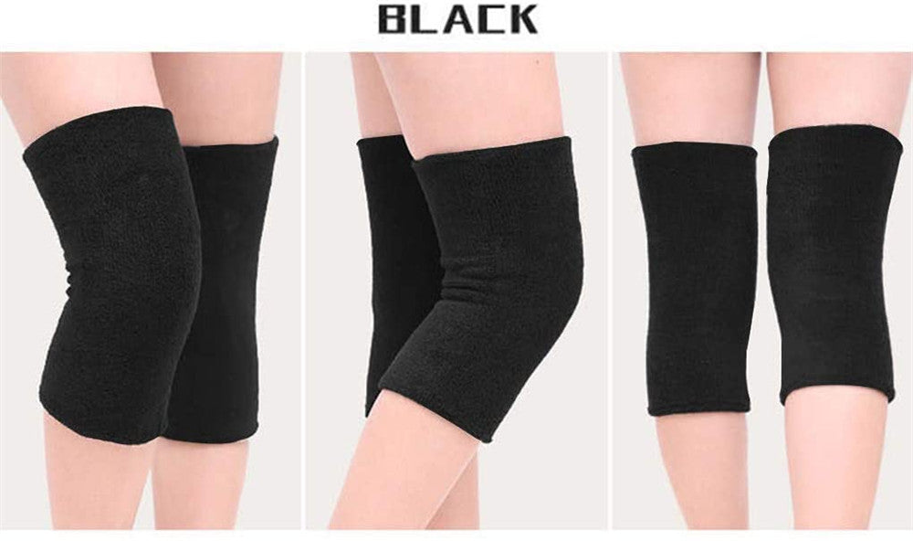 1 Paar Kniewärmer Knieschoner Winter Kniebandage Baumwolle Knieschützer Wärmerschutz Elastische Knieorthese für Freizeit und allerlei Sport