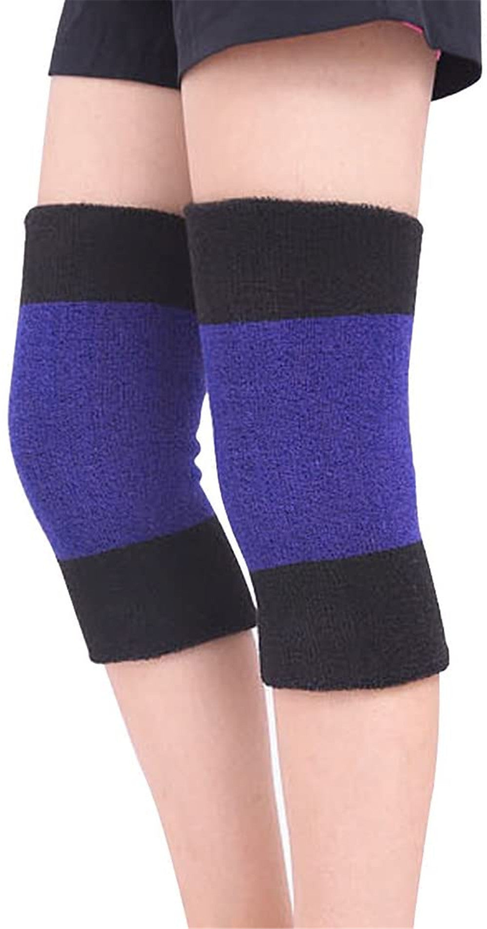 1 Paar Kniewärmer Knieschoner Winter Kniebandage Baumwolle Knieschützer Wärmerschutz Elastische Knieorthese für Freizeit und allerlei Sport