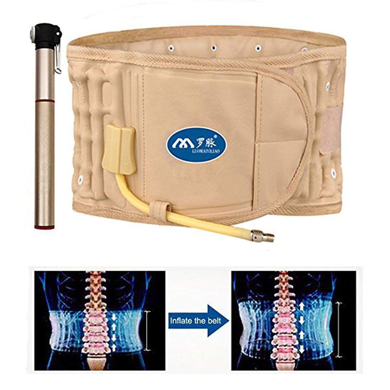 Dekompressionsgurt Rückenstütze Lordosenstütze Spinal Air Traction Extender