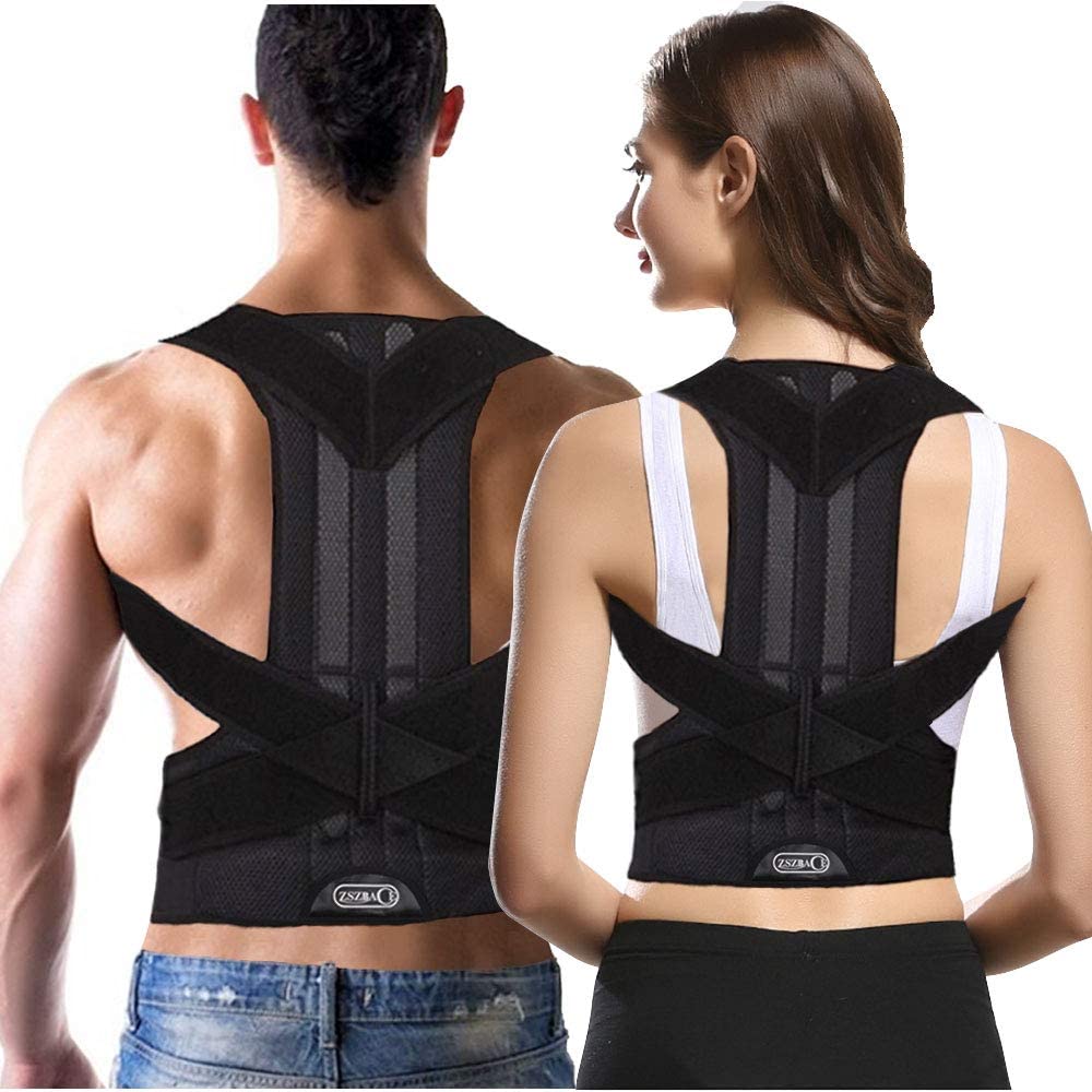 Haltungskorrektur Rückenstütze Schulter Rücken Nackenstütze Verstellbarer  Stützgürtel zur Korrektur der Taille Wirbelsäule Stop Bend Sportgürtel