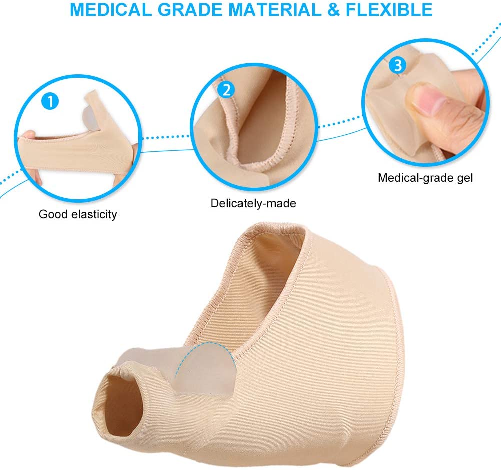 Ballenschutz, Zehentrenner hallux valgus, Bunion Glätteisen Zehengelenkschutz mit eingebautem Silikongelpad für Hallux Valgus (1 Paar)