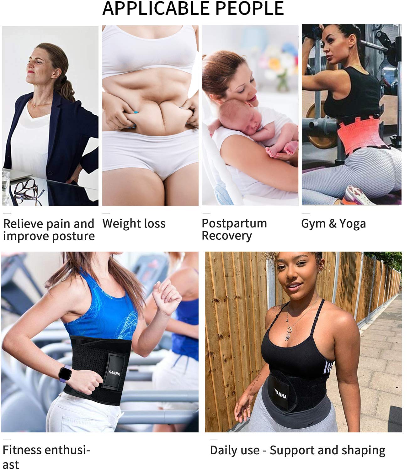 Taillentrainer-Gürtel für Frauen und Männer - Waist Cincher Trimmer - Slimming Body Shaper-Gürtel - Sportgürtel