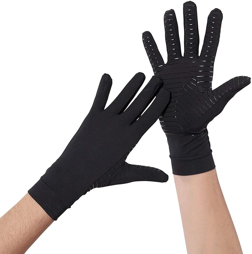 Kupfer Kompression Vollfinger Arthritis Handschuhe. Kupfer bietet zusätzlichen Schutz. Bester Kupferhandschuh für Karpaltunnel, Tippen, Fit für Männer & Frauen