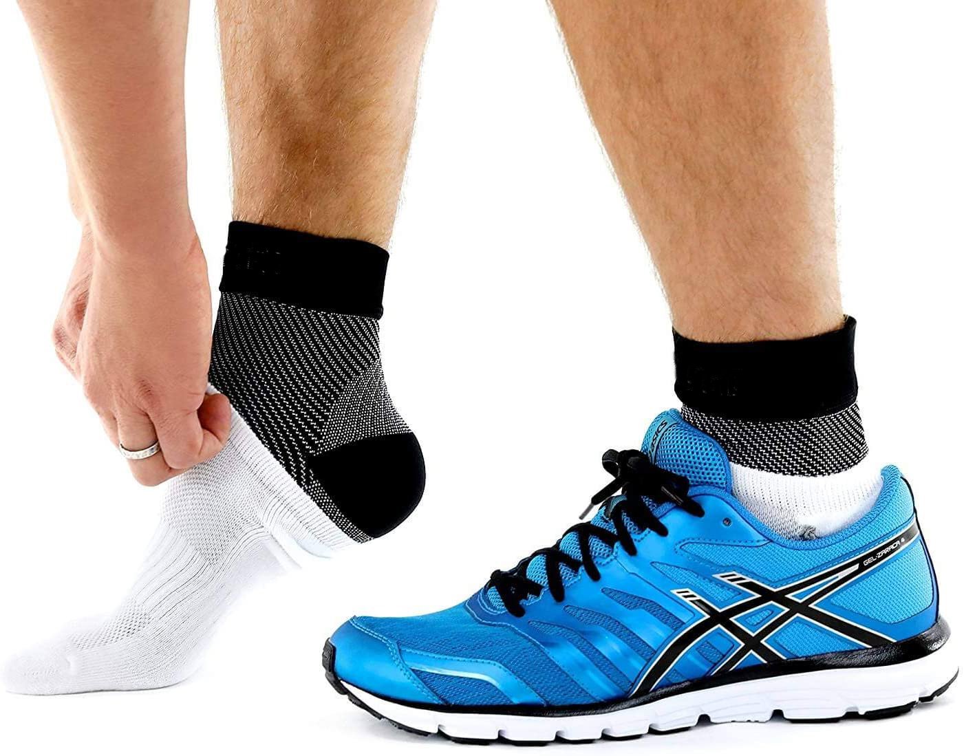Plantarfasziitis-Socken - Kompressions-Fußmanschetten für Männer und Frauen, Schmerzlinderung bei Achillessehnenentzündung, besser als Nachtschienenorthese, Knöchelstütze, Fersensporn, leichte Schwellung