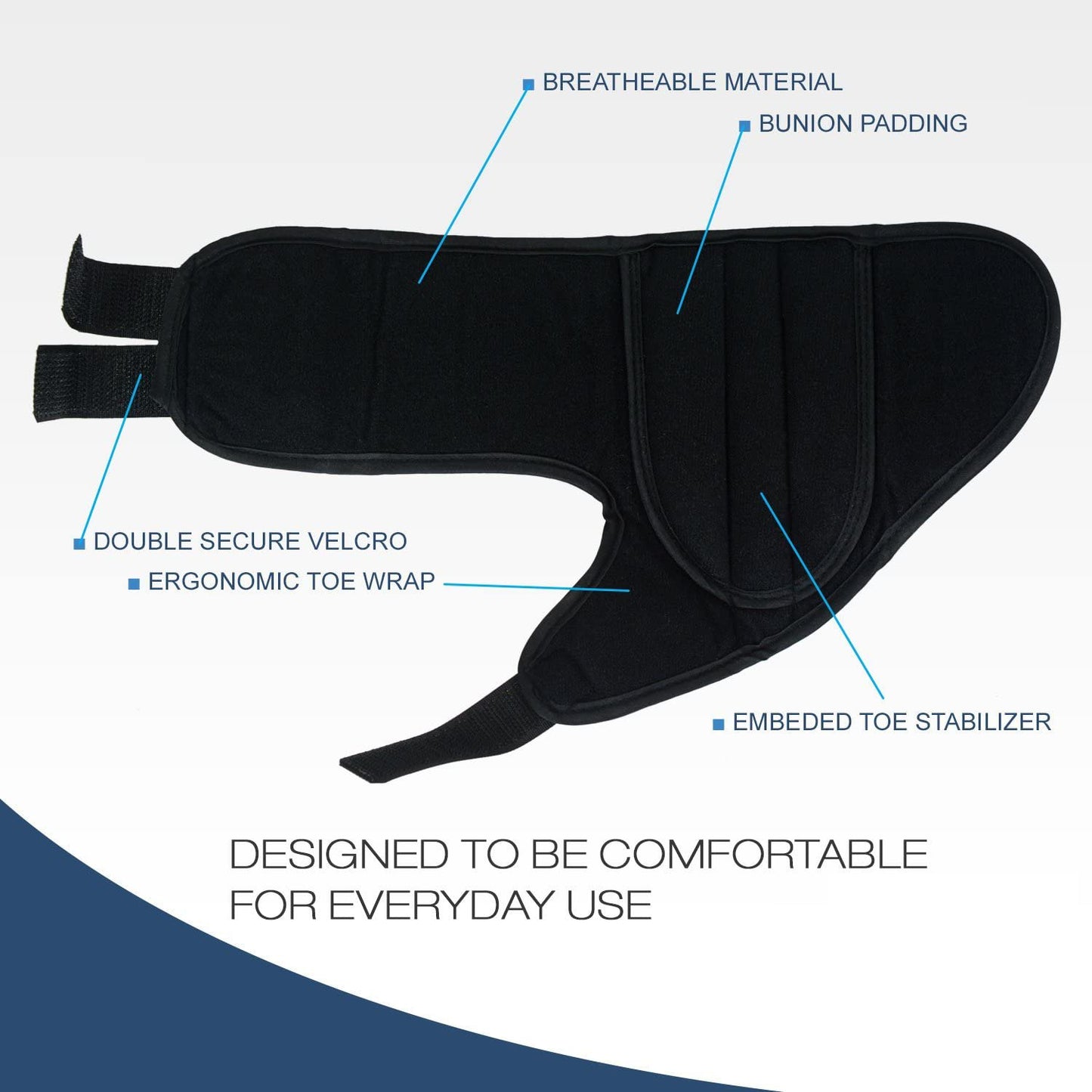 Hallux Vaglus Bandage- 1 paar Zehenspreizer - Bunion Relief für die Schlafenszeit - für Männer und Frauen