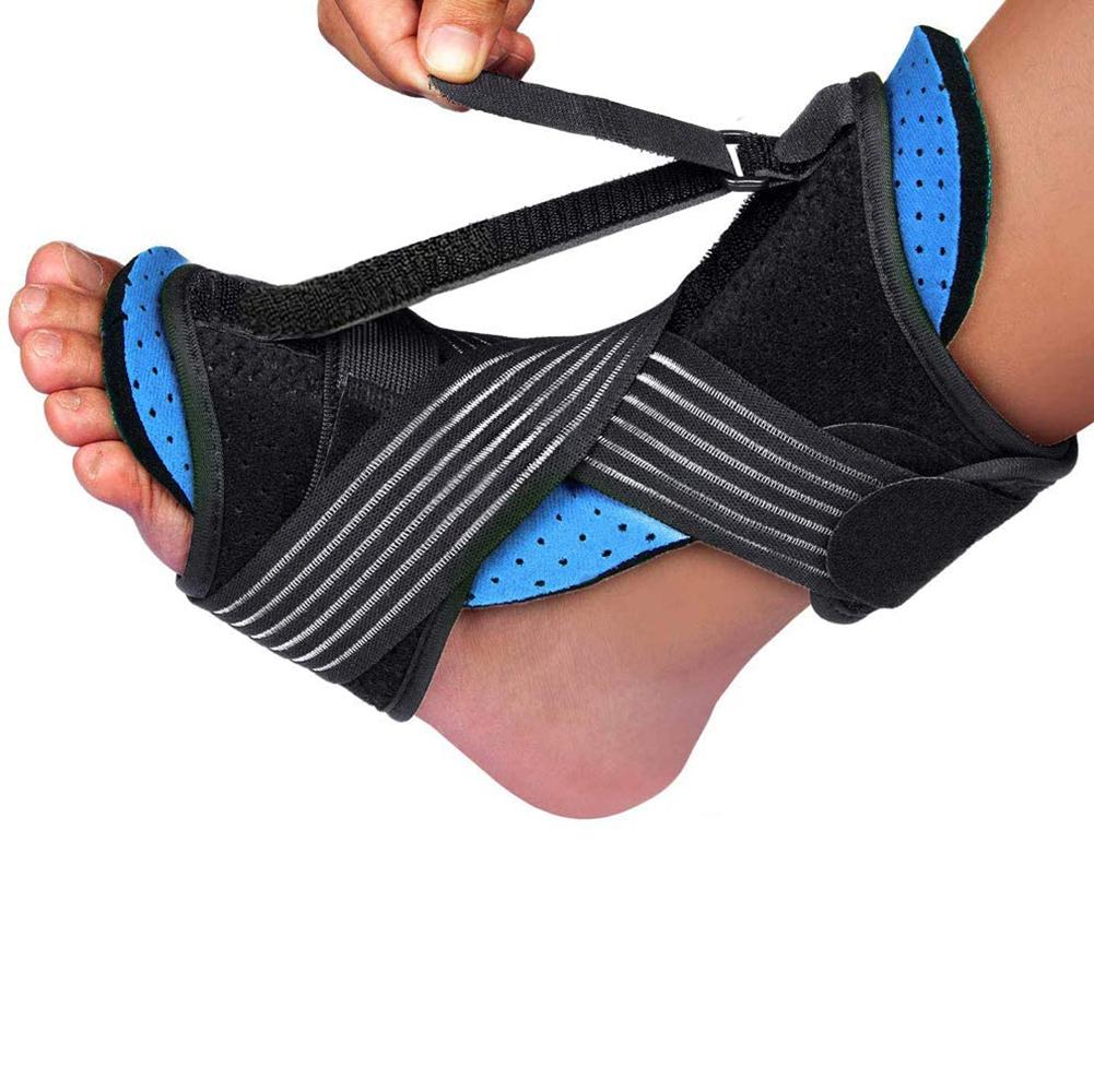Neue verbesserte Plantarfasziitis Nachtschiene, atmungsaktive und einstellbare Schlafunterstützung Fußtropfenorthese für Plantarfasziitis, Fußgewölbe, Achillessehnenentzündung für Frauen, Männer
