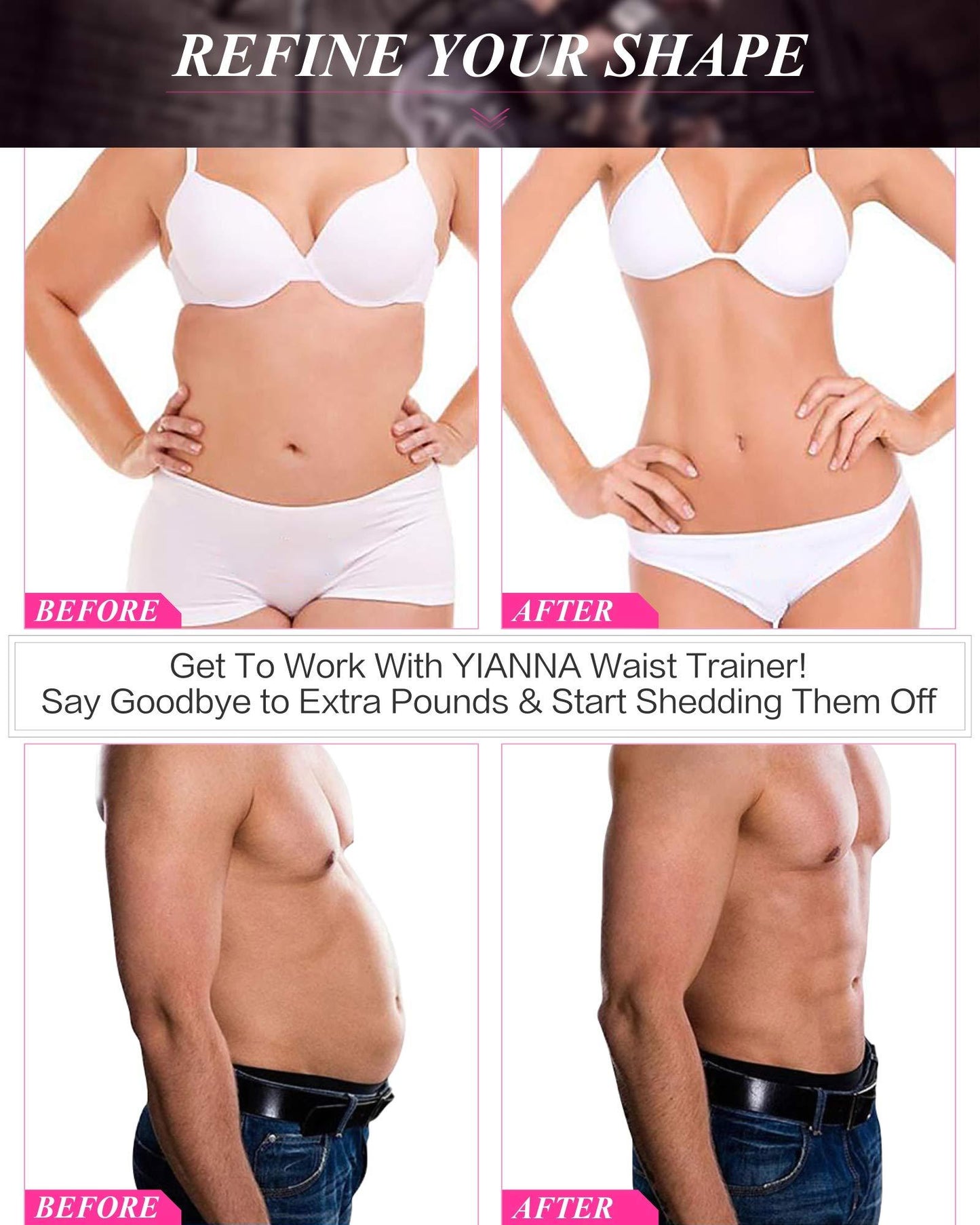 Taillentrainer-Gürtel für Frauen und Männer - Waist Cincher Trimmer - Slimming Body Shaper-Gürtel - Sportgürtel