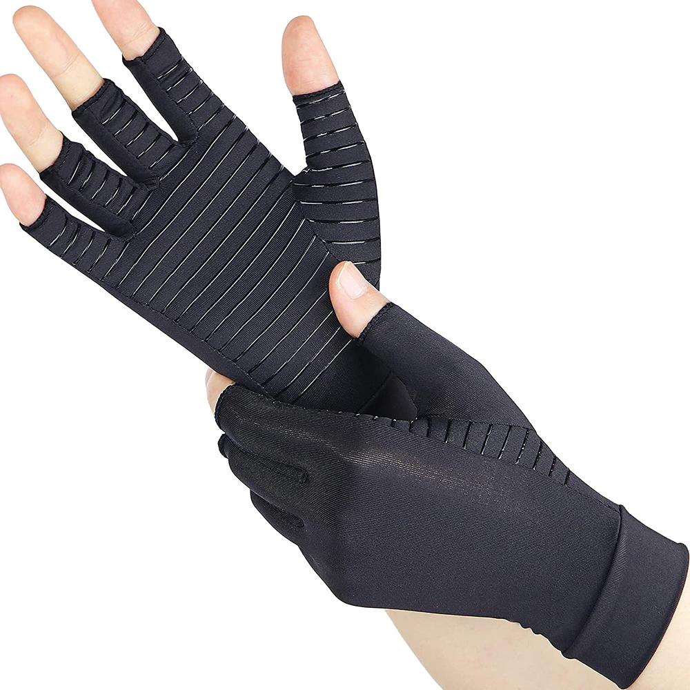 Kompressionshandschuhe mit Kupfer gegen Arthritis Rheumatoide, Linderung von Schmerzen und Schwellungen, Arthrose und Sehnenentzündung - Kupferhandschuhe gegen Arthritis für Frauen und Männer
