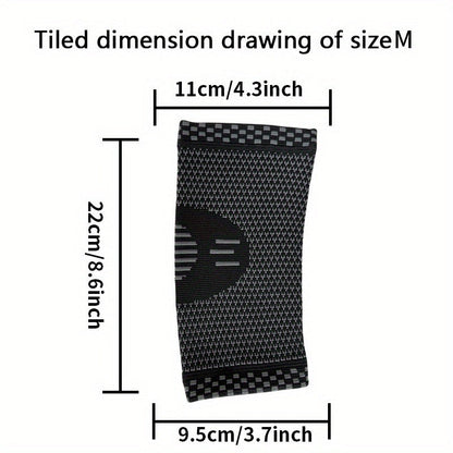 Ellenbogenbandage mit unterschiedlichen Strickzonen