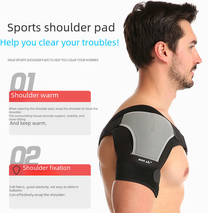 Einseitige Schulterbandage mit grauem Panel