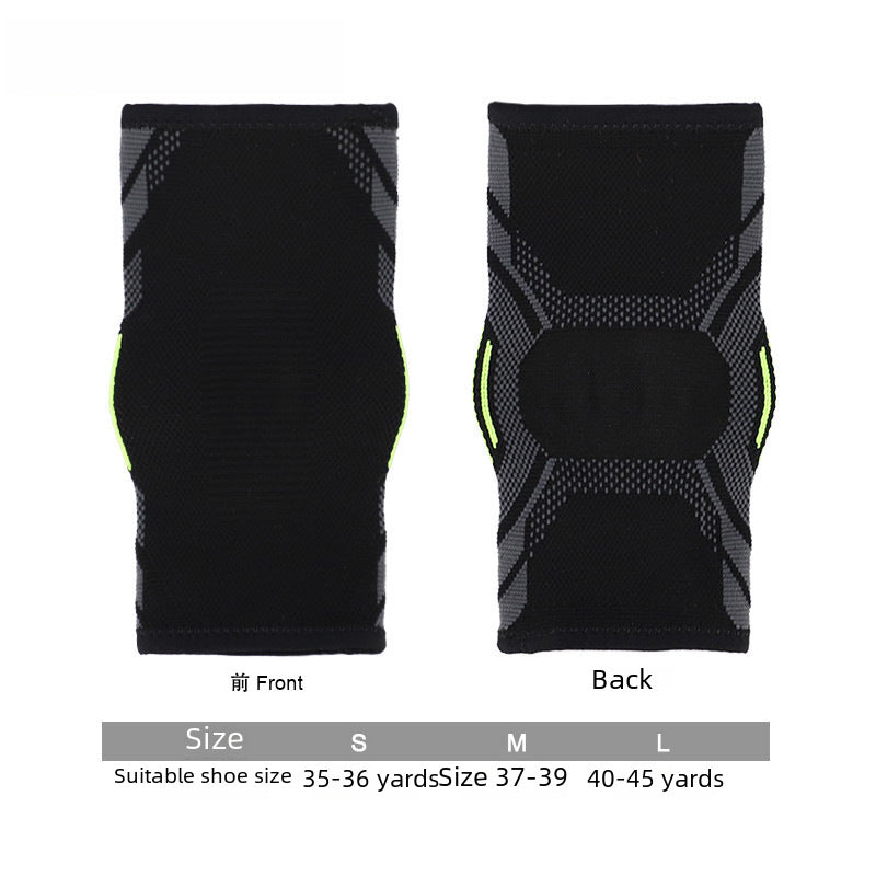Schwarze Knöchelbandage mit Strickzonen