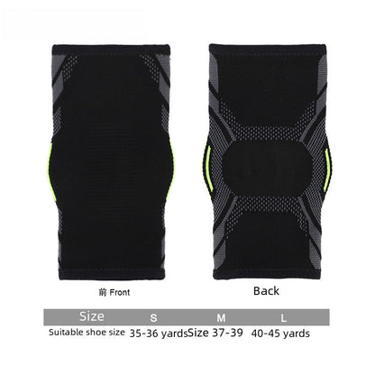 Schwarze Knöchelbandage mit Strickzonen