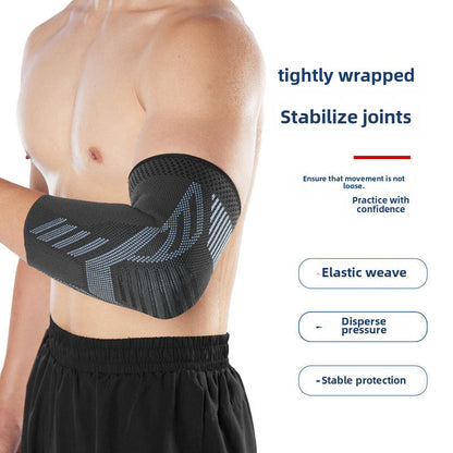 Dunkle Ellenbogenbandage mit Strickzonen