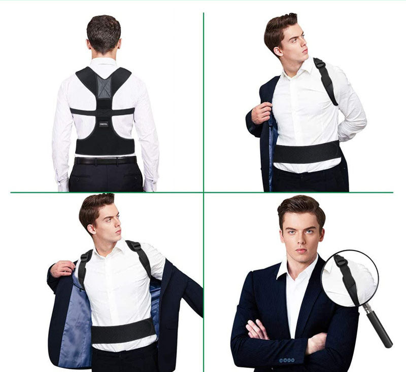 Rückenbandage mit langem Panel und Schultergurten