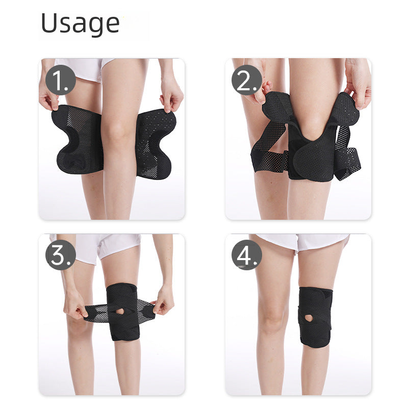 Wickelbare Kniebandage mit Patellaöffnung