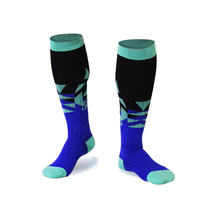 Sport-Kompressionsstrümpfe in Blau und Mint