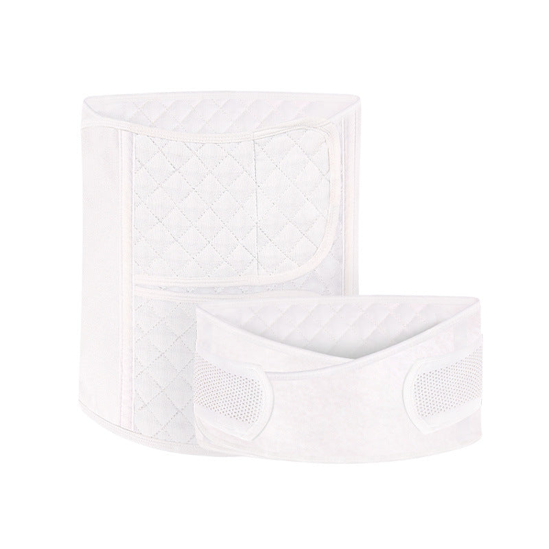 Weiße Bauchbandage mit zusätzlichem Beckengurt