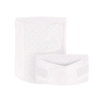 Weiße Bauchbandage mit zusätzlichem Beckengurt