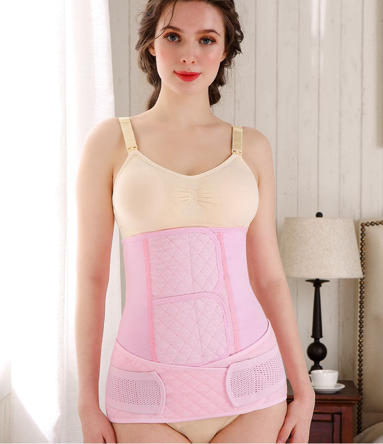 Mehrlagige Bauch- und Beckenbandage in Rosa