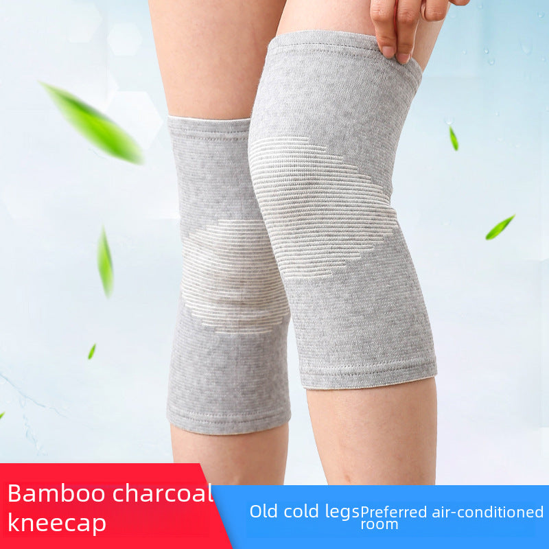 Beige Kniebandagen mit Strickzonen