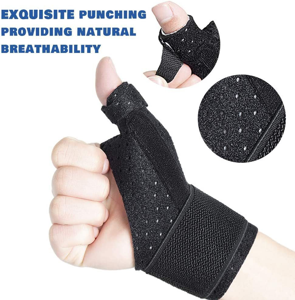 Perforierte Daumenbandage mit breitem Handgelenkgurt