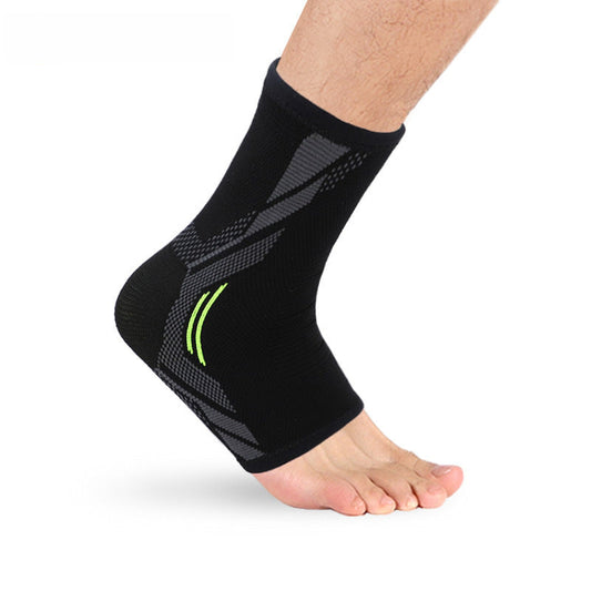 Schwarze Knöchelbandage mit Strickzonen