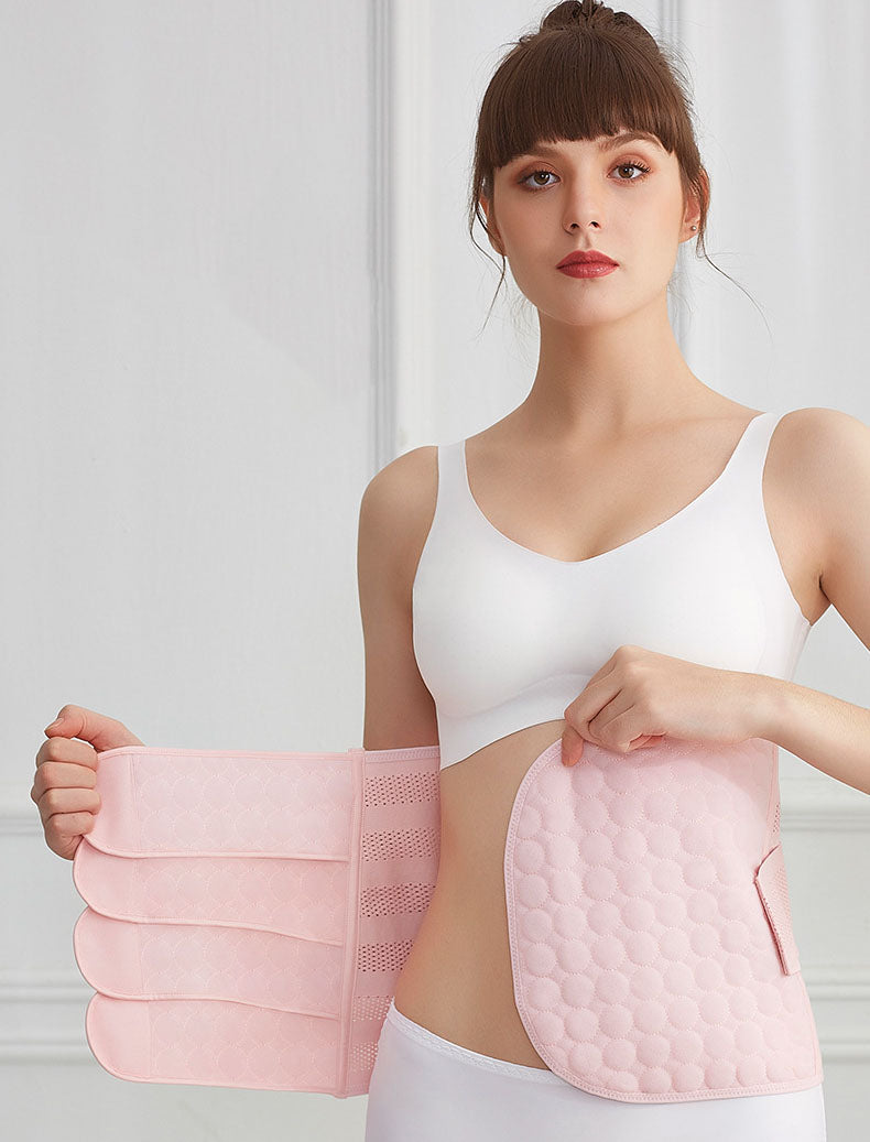 Rosa Bauchbandage mit seitlichen Zuggurten