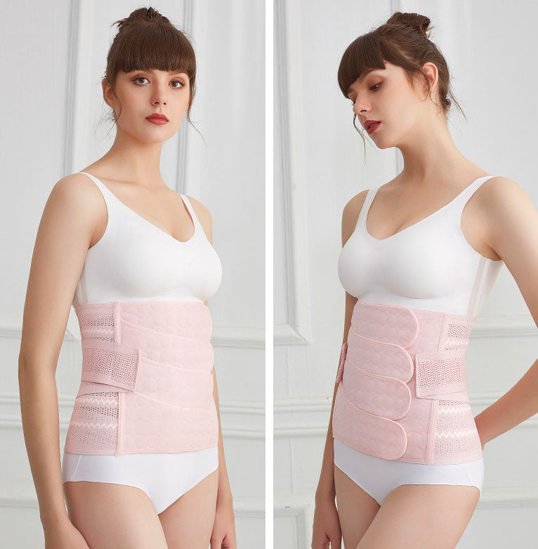 Rosa Bauchbandage mit seitlichen Zuggurten