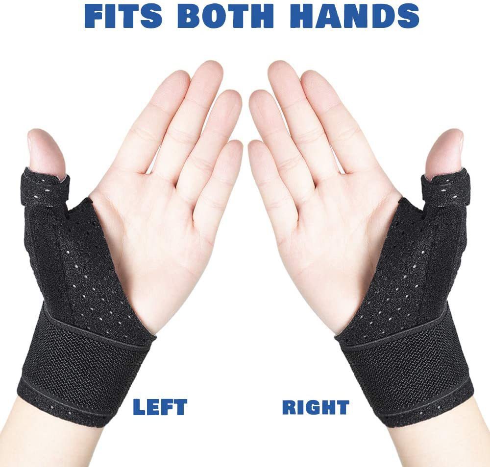 Perforierte Daumenbandage mit breitem Handgelenkgurt