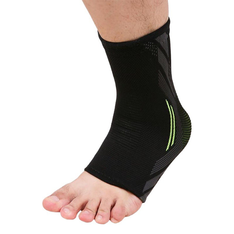 Schwarze Knöchelbandage mit Strickzonen