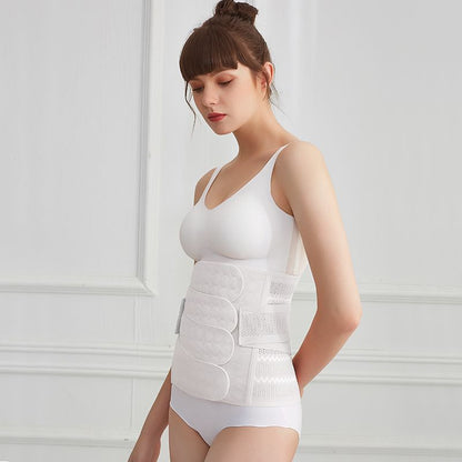 Weiße Bauchbandage mit drei Laschen