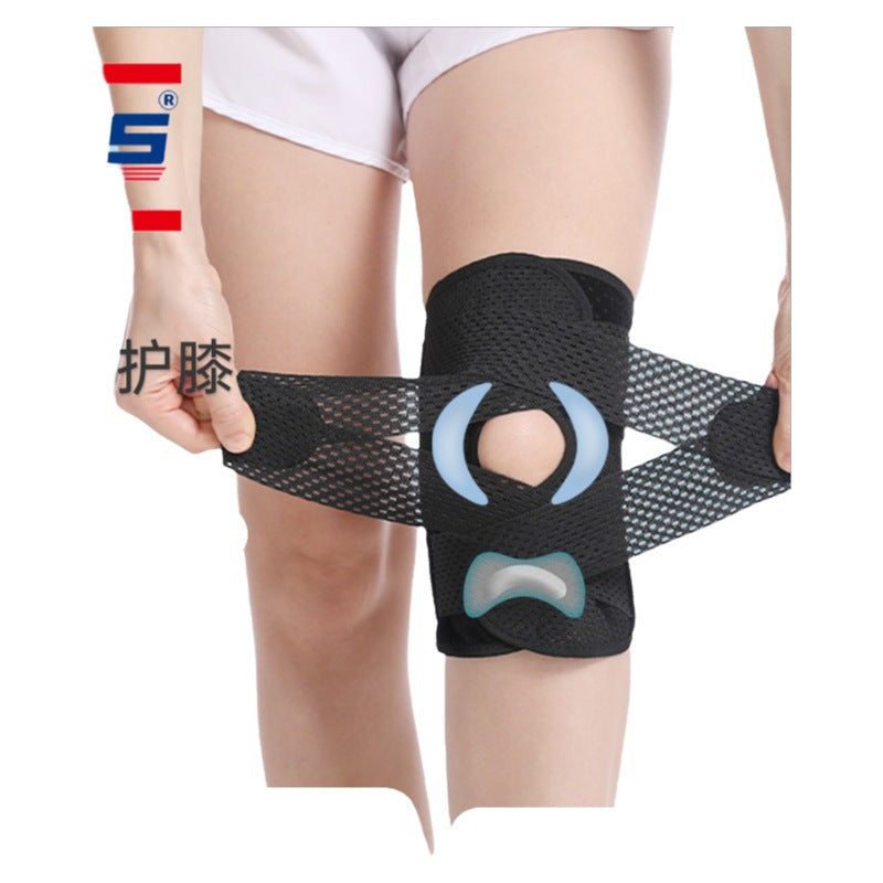 Wickelbare Kniebandage mit Patellaöffnung