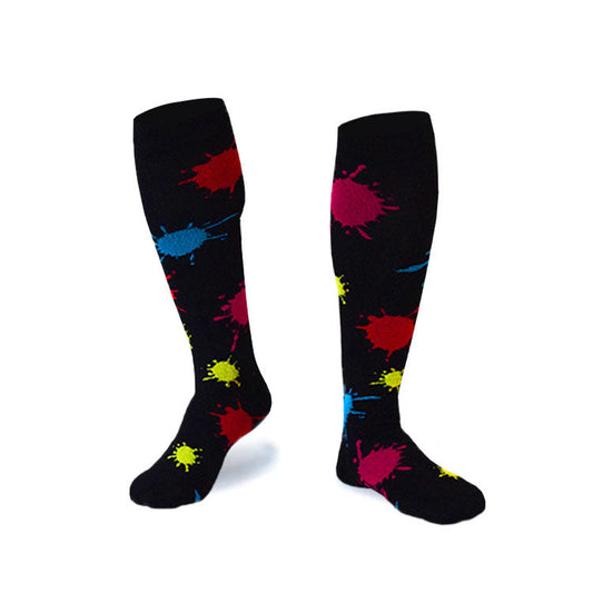 Kompressionsstrümpfe mit Farbspritzern