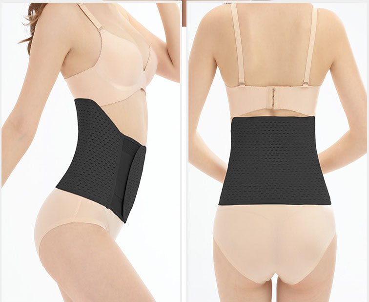 Schwarze, perforierte Bauchbandage