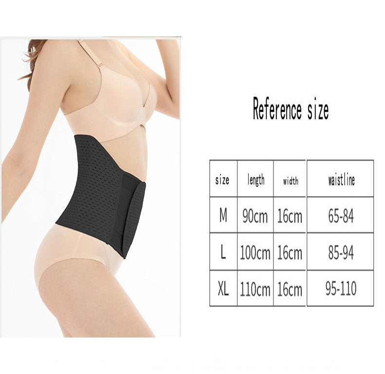 Schwarze, perforierte Bauchbandage