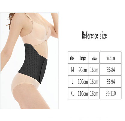 Schwarze, perforierte Bauchbandage