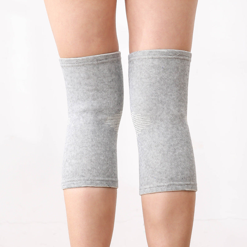 Beige Kniebandagen mit Strickzonen