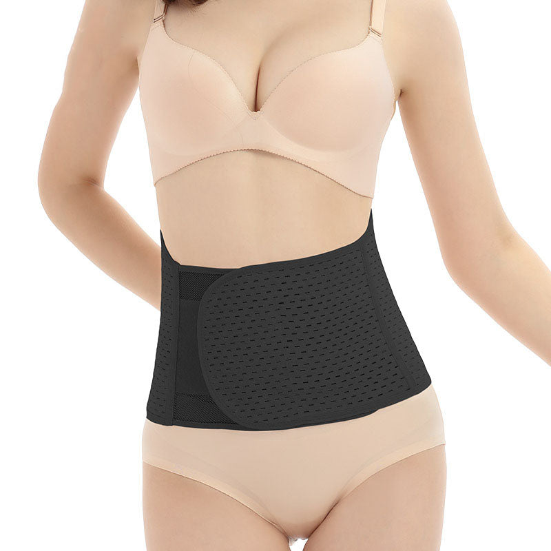 Schwarze, perforierte Bauchbandage