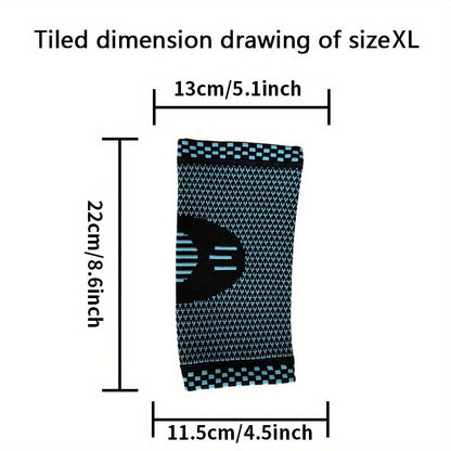 Ellenbogenbandage mit unterschiedlichen Strickzonen