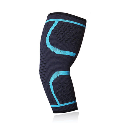Strick-Ellenbogenbandage mit blauem Rand